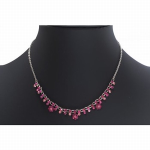 Pink strass ketting