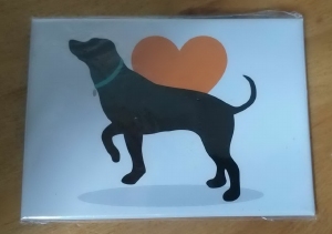Hond met hart magneet