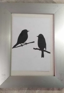 Fotolijst met 2 vogeltjes