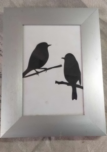 Fotolijst met 2 vogeltjes