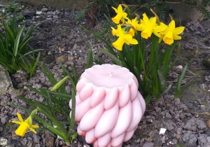 Geometrische bol tuinkaars