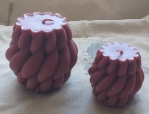 Geometrische Bol Tuinkaarsen Set van 2