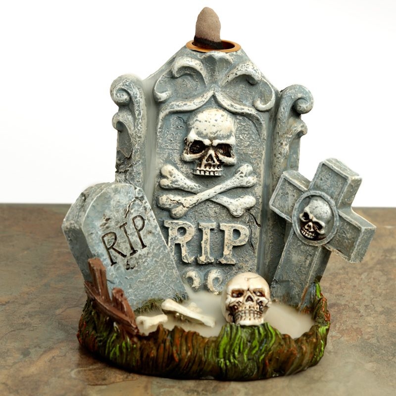 Halloween RIP Grafsteen Backflow Wierookhouder