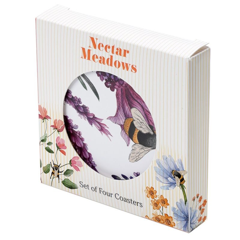 Nectar Meadows Bij Bij Set 4 Onderzetters