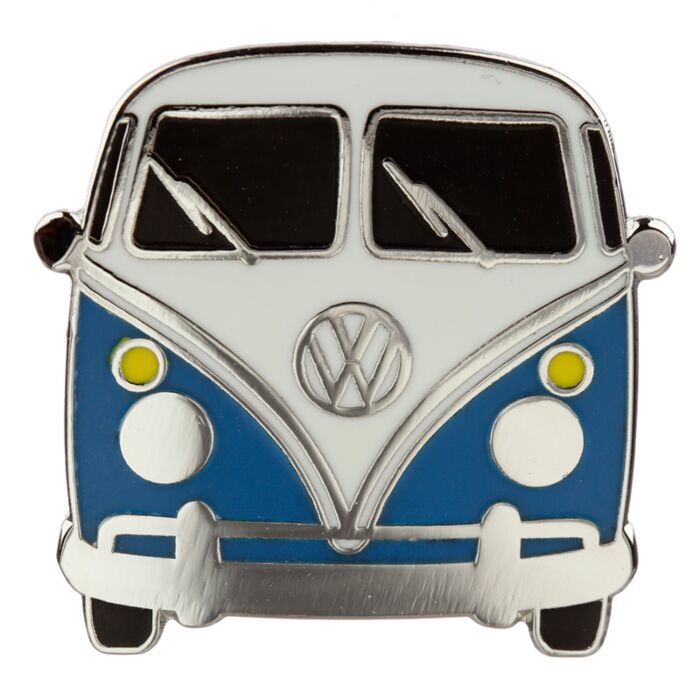 Volkswagen Busje VW T1 Blauw Emaille Button Badge