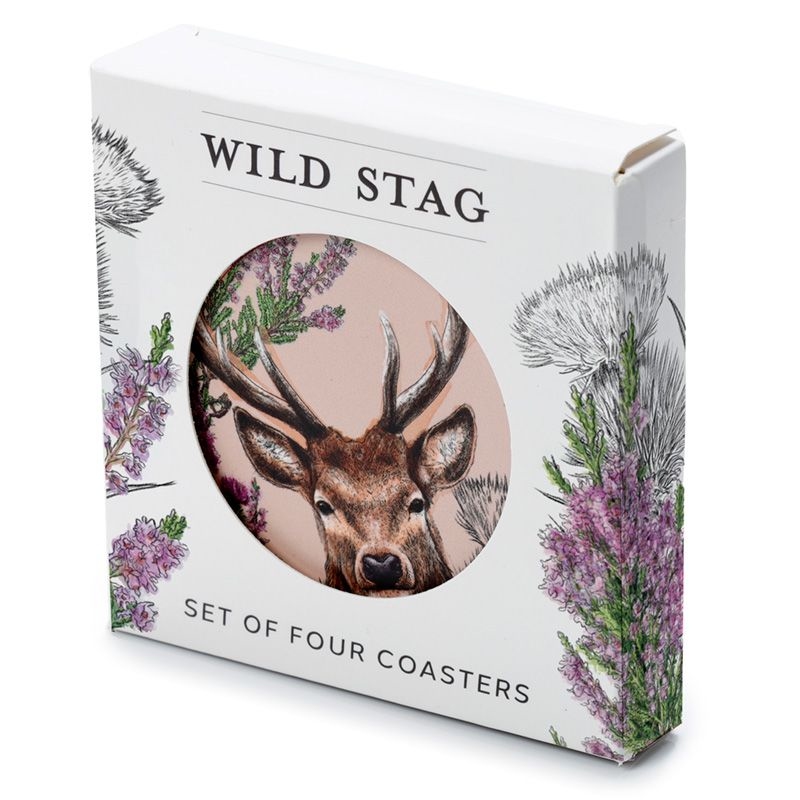 Wild Hert Set 4 Onderzetters