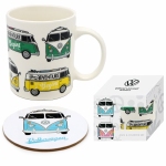 VW T1 Volkswagen Busje Porselein Mok & Onderzetter